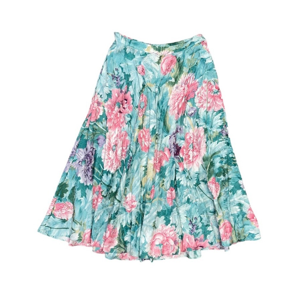 Vintage Anne Crimmins Silk Skirt Women’s Floral‎ Midi